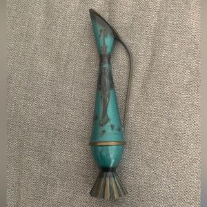 Israeli 1950 slender copper pitcher